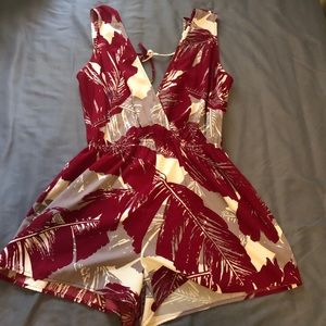 Patterned Cross Front Romper